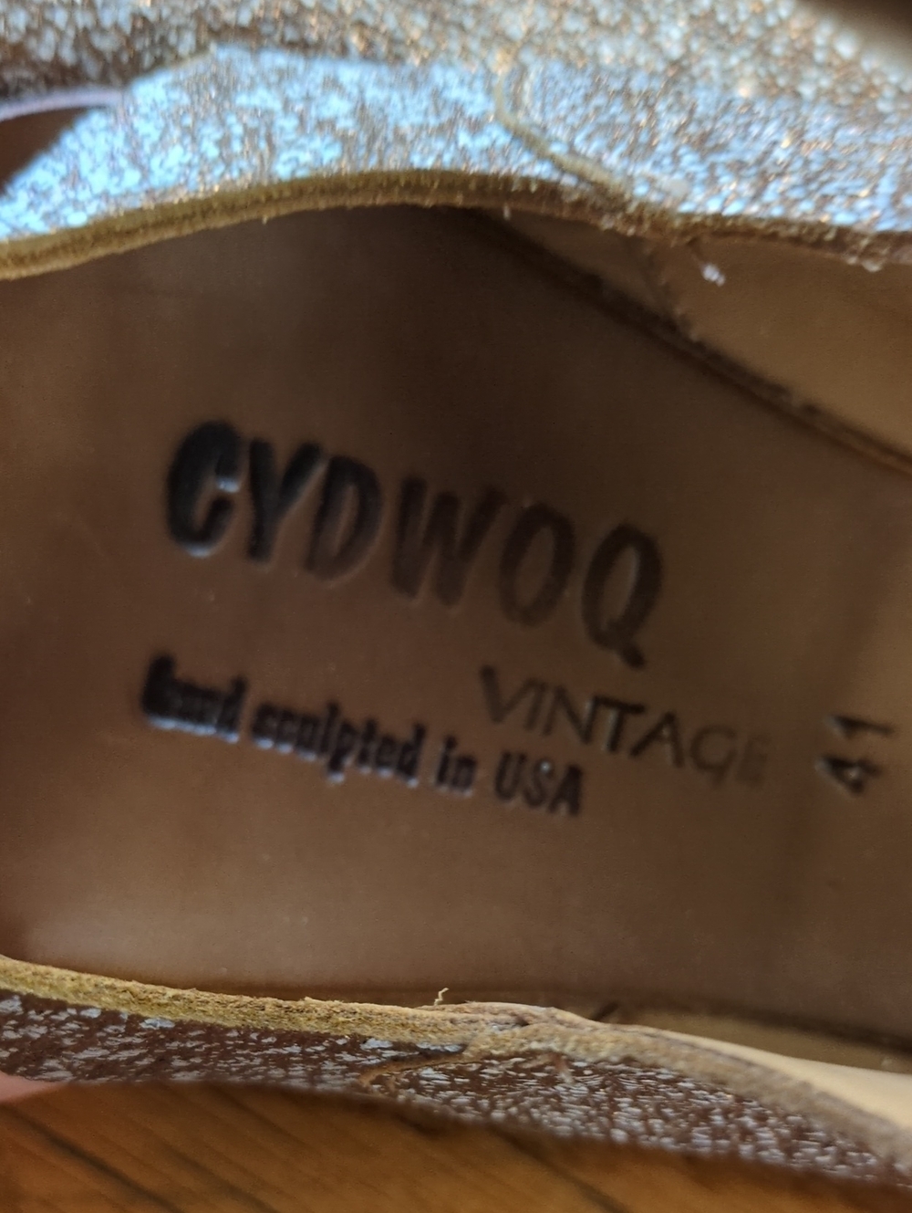 CYDWOQ Vintage Bronze Flat Slingback Sandals Size 41 - Picture 9 of 13